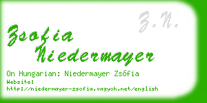 zsofia niedermayer business card